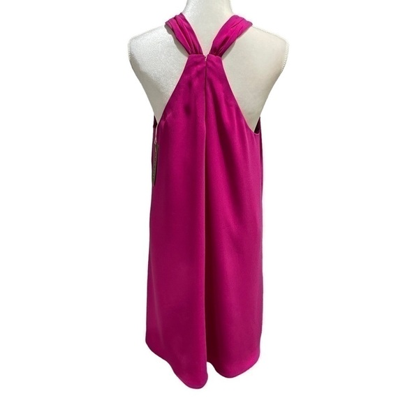 Trina Turk NWT Small Verge Mini Dress Women's Sleeveless Tie Neck Fuschia Pink - Picture 5 of 14